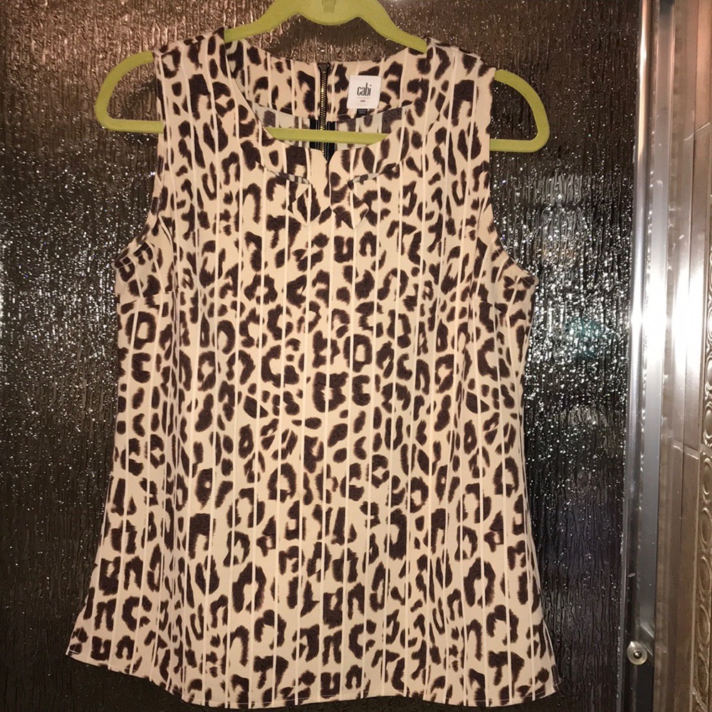 NWOT Cabi Cheetah Print Sleeveless Blouse